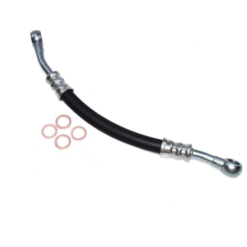 For BMW E46 330i Oil Supply Line Hose W/ 4 Seal Washers Rings 11 36 1 705 532