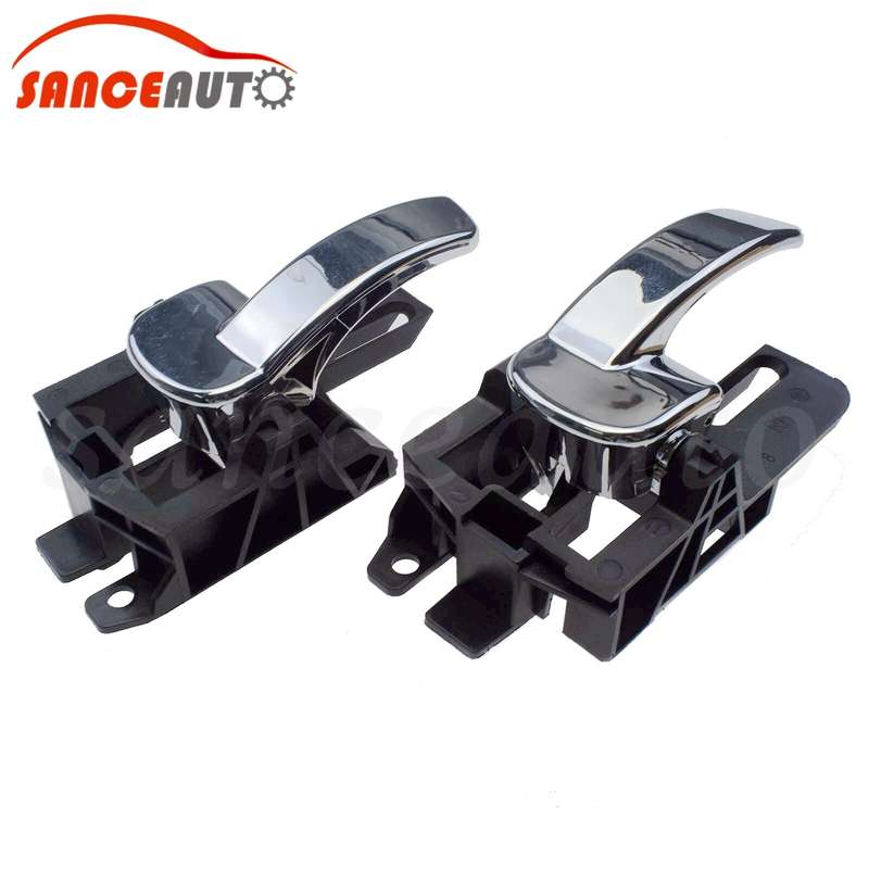 Pair Left Right Interior Door Handles Chrome For NISSAN QASHQAI J10 2004-2013