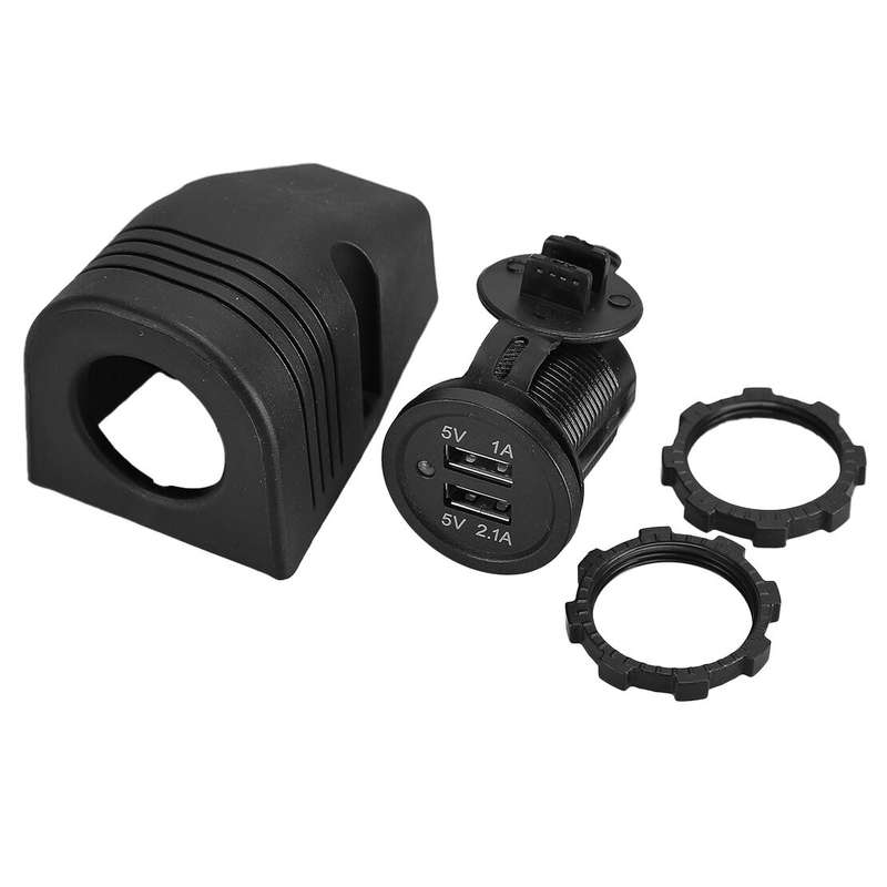 12V 24V Tent Base Dual USB Car Charger Socket Adapter Power Outlet Universal