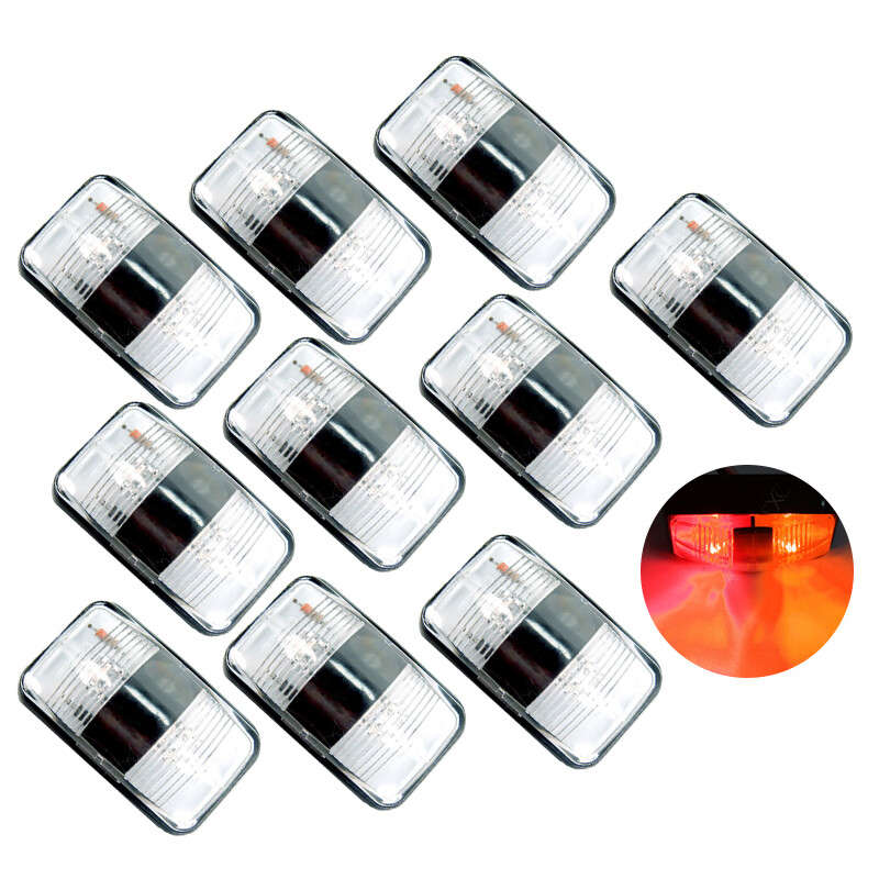 10x Red LED Side Marker Lights RV Truck Trailer Clearance Light Waterproof