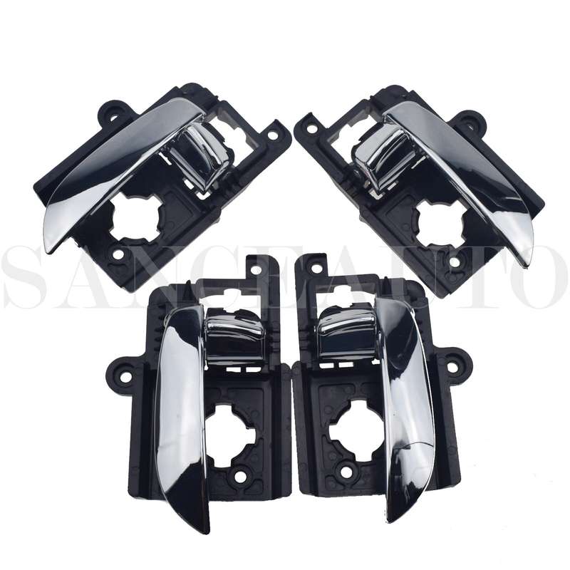 4x Front Rear LH RH Interior Door Handle For 07-10 Hyundai Elantra Sedan Chrome