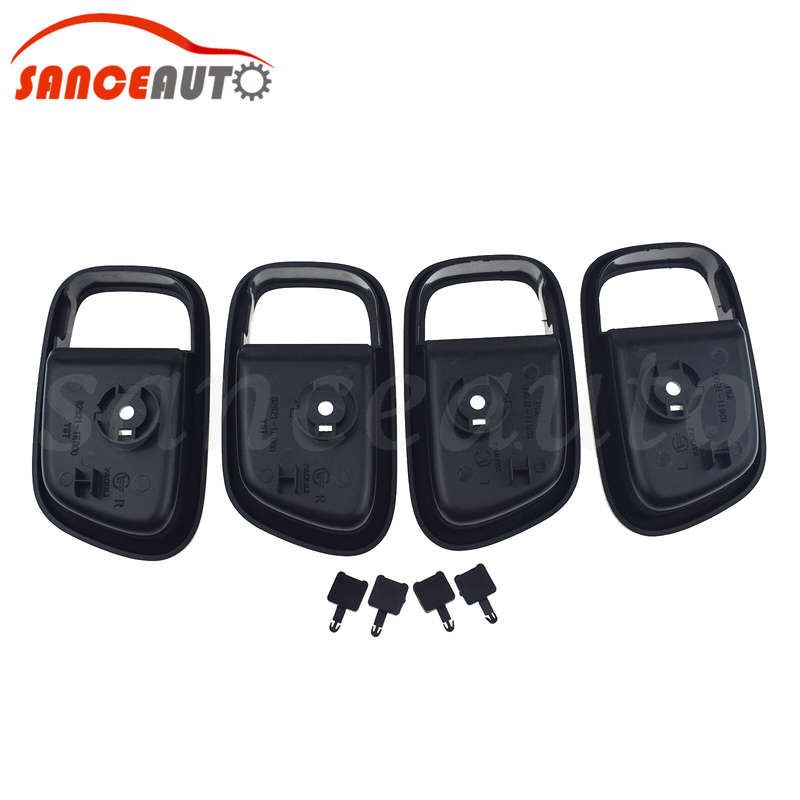 8X Black Front Rear Left Right Inside Door Handles For Hyundai Accent 1.6L 06-11