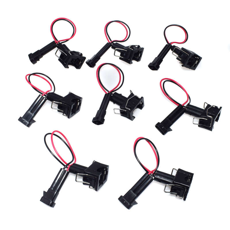8pcs For LQ4, LQ9 4.8 5.3 6.0 wire Harness to LS1 LS6 LT1 EV1 Injector Adapters