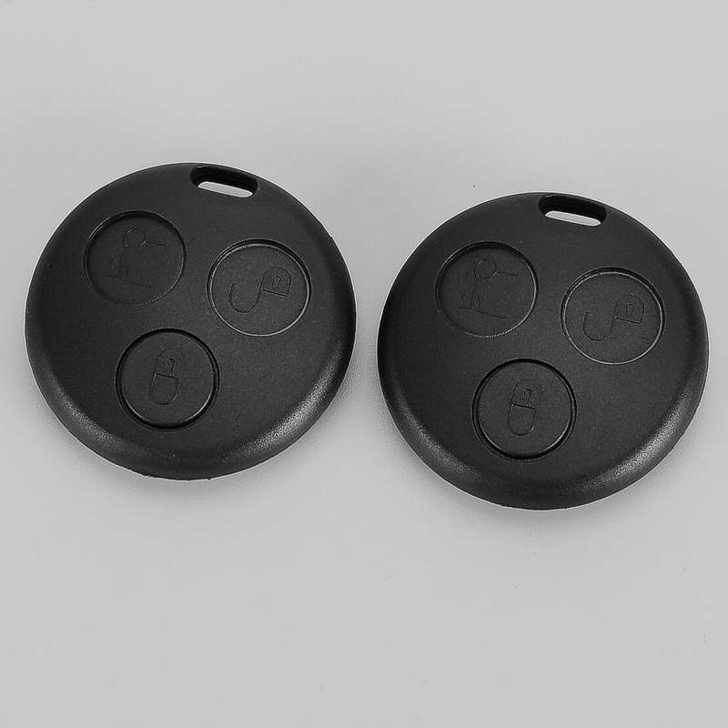 Car 2x Remote Key Fob Case Shell No Blade Fit For Smart Fortwo 450 1998-2007