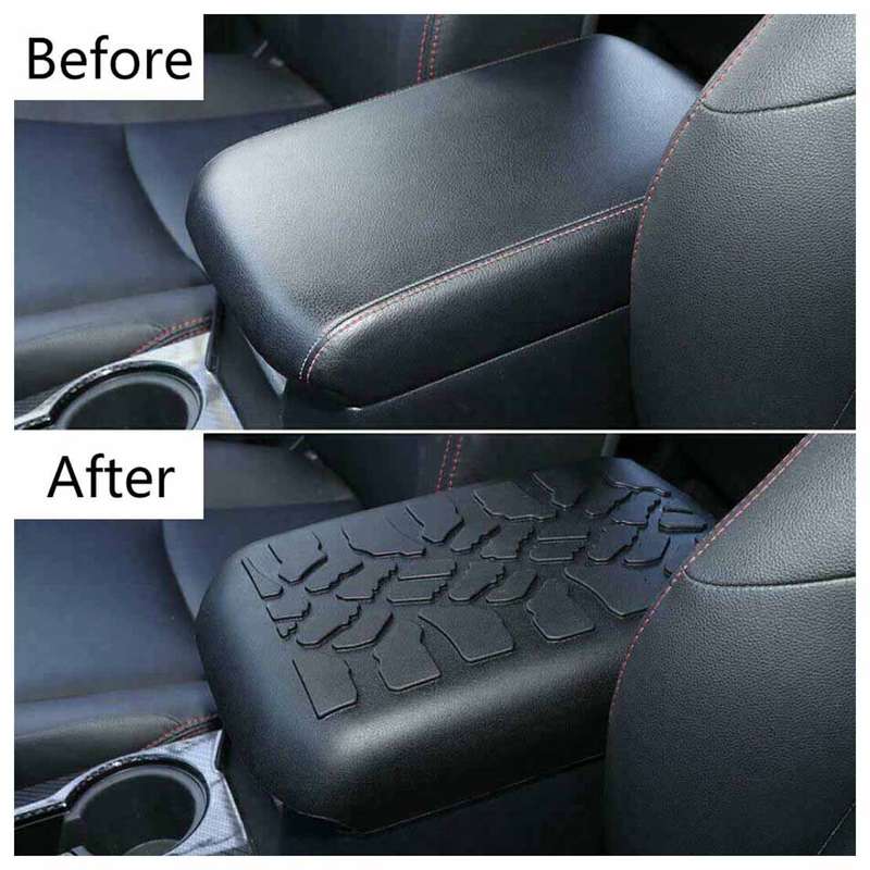 Black Center Console Armrest Box Cover Pad Car Fit For Toyota 4Runner 2017-2022
