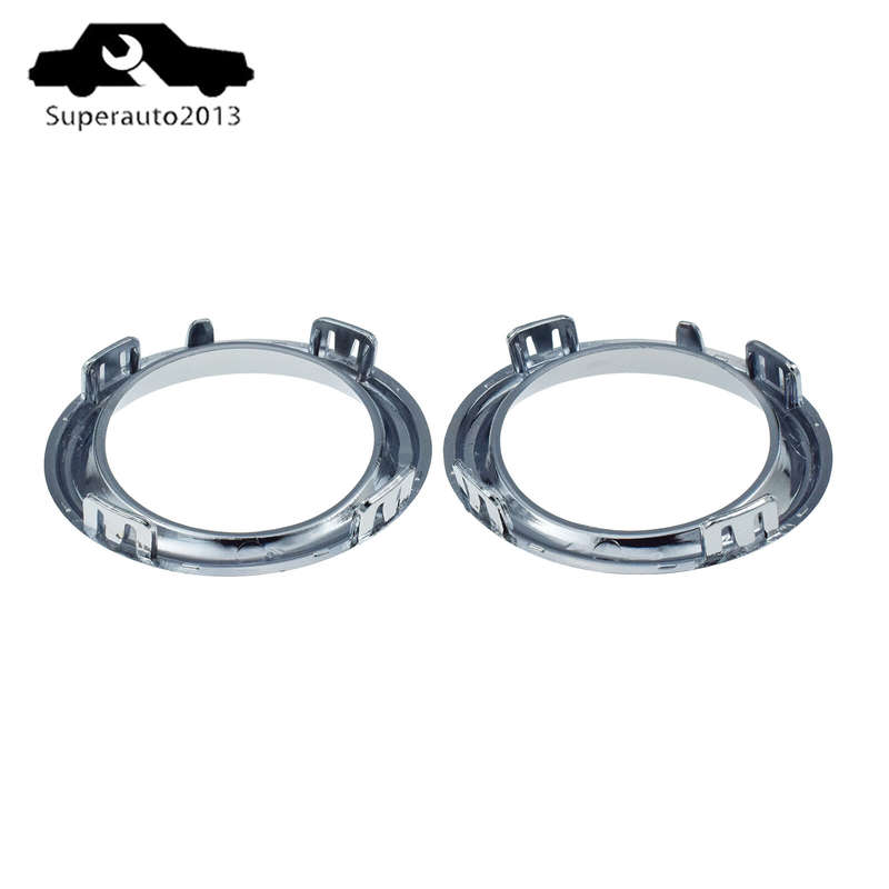 Pair Left & Right Fog Light Trim Chrome For 2014-16 Mazda 3 BJE150C12 BJE150C22