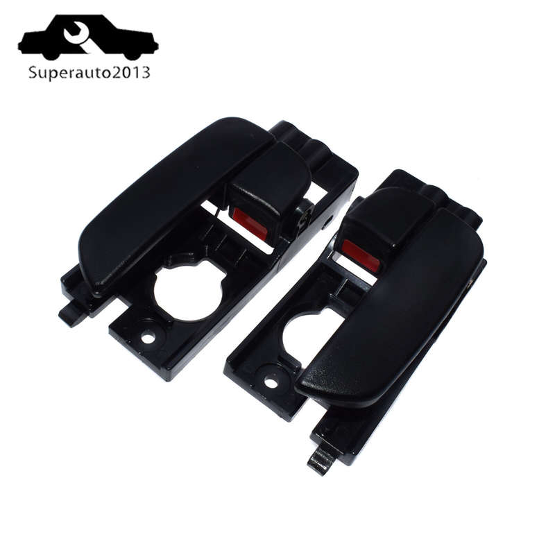 Pair Front Left Right Interior Door Handle Black For 2007-11 Hyundai Accent New