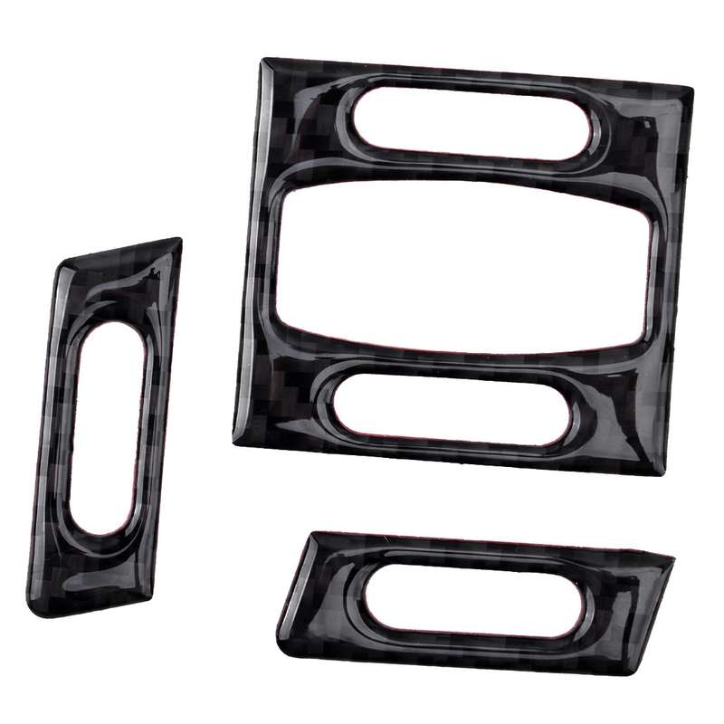 Carbon Fiber Central Air Vent Outlet Cover Trim Decor Fit For BMW 5 Series E60