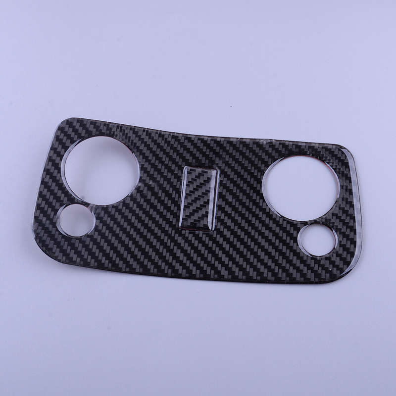 Roof Reading Light Panel Cover Trim Fit for Ford Mustang Black Carbon Fiber