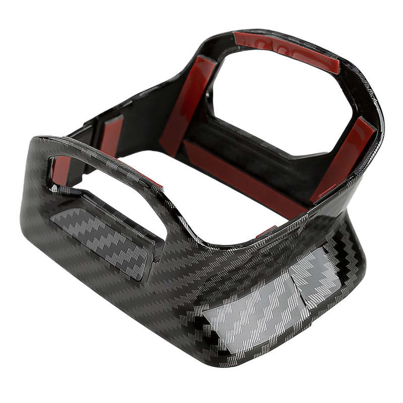 2pcs Carbon Fiber Look Shift Knob Base Cover Trim Fit for Mitsubishi Outlander