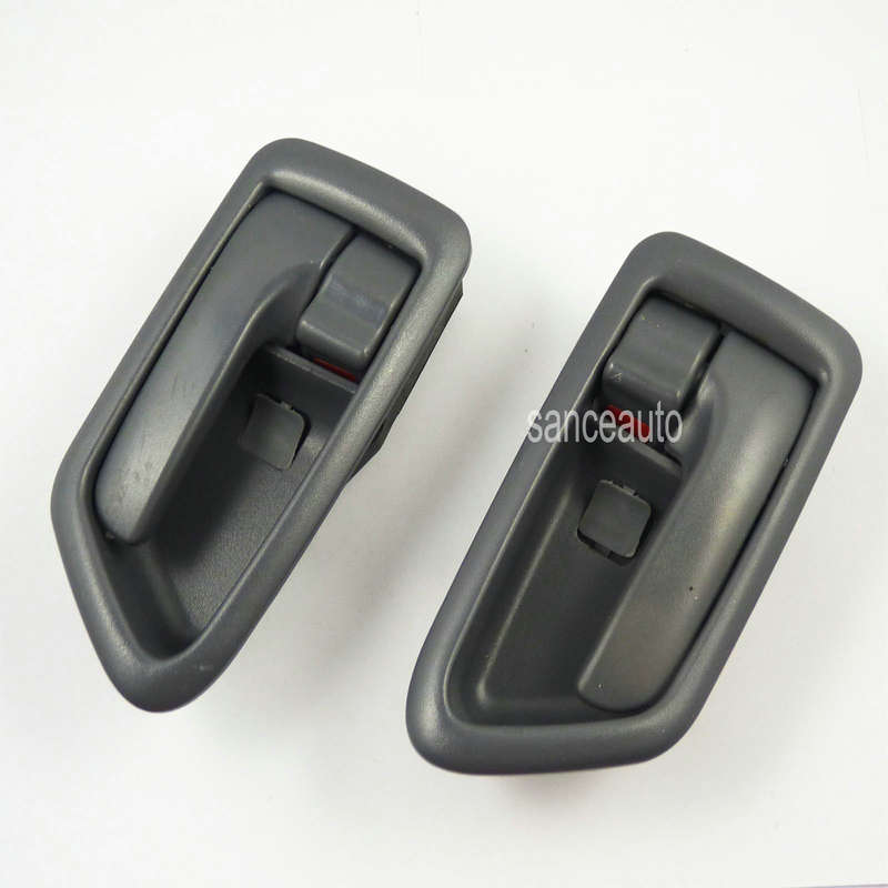 Set 4Pcs Front Black Outside Gray Inside Door Handles for Toyota Camry 1997-2001