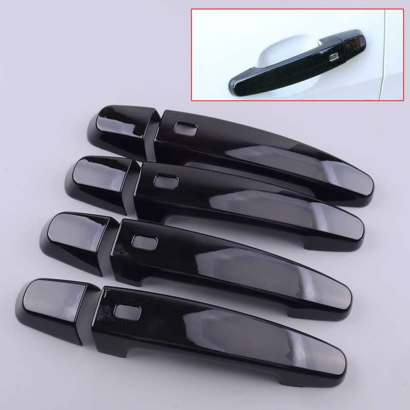 Glossy Black Door Handle Cover Set Fit for Chevrolet Traverse Malibu GMC Acadia