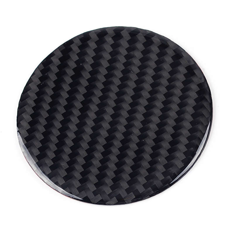 2x Black Carbon Fiber Water Bottle Cup Holder Pad Mat Fit For Ford Mustang 15-19