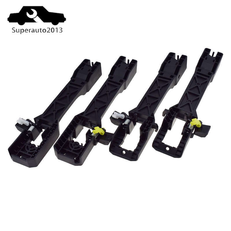 4X Front Rear Left Right Side Door Handle Base Black For Kia Sportage 2005-2010