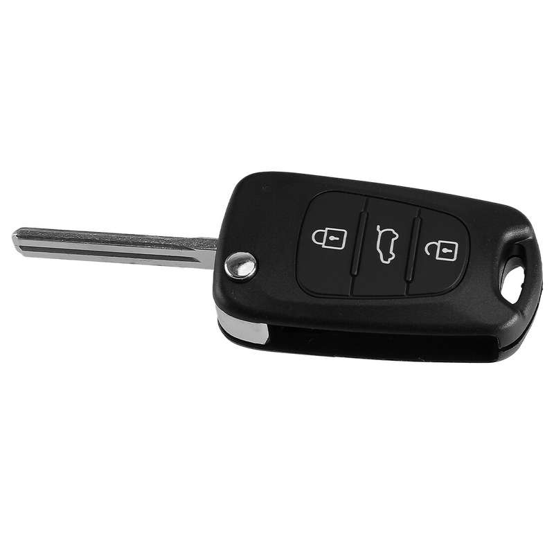 Key Case Shell w/ Uncut Blank Blade Fit for Hyundai i10 i30 Elantra Kia Amanti