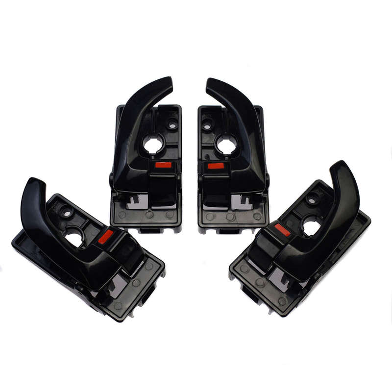 4X Black Inside Door Handle Front Rear Left Right For 2005-09 Hyundai Tucson New
