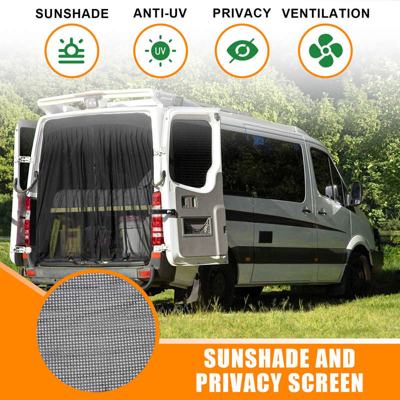 1xFor Standard Roof Camper Van Net Screen Magnetic Fly Screen Bug Mosquito Mesh