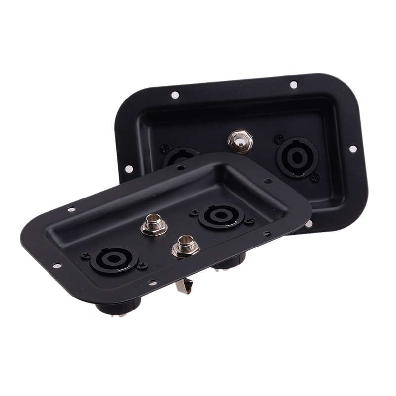 2x Jack Plates w/ NL4 Speakon 1/4" Female Jacks for PA Speakers & Cabinets