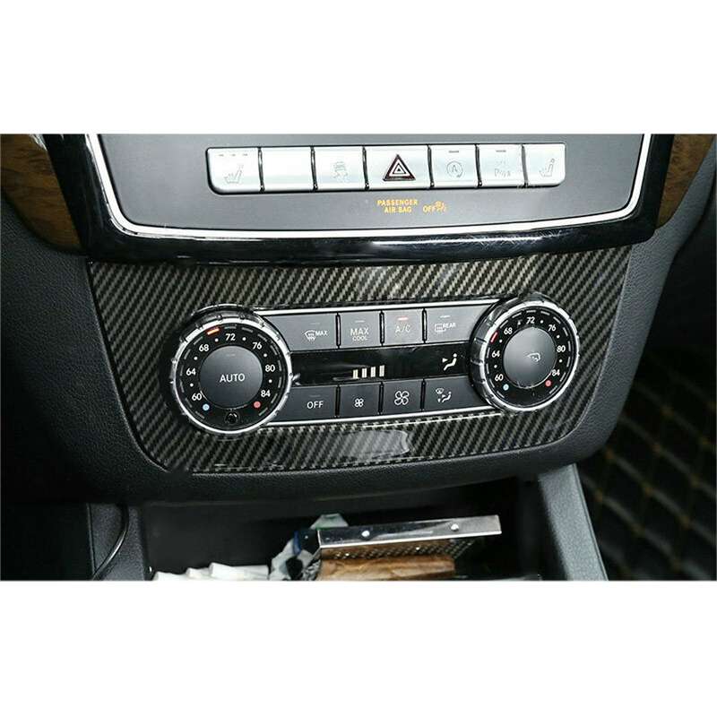 Carbon Fiber Style Center AC Switch Panel Trim Fit For Mercedes ML GL GLE GLS