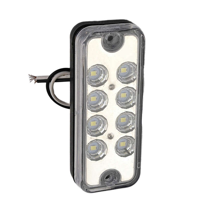 2 pcs 12V LED White Side Marker Lights Indicator Trailer for Truck Lorry Van Bus