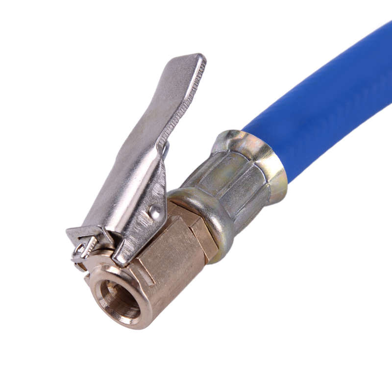 Air Tire Pressure Filler Chuck Hose Inflator with Male Threaded Self-locking Es