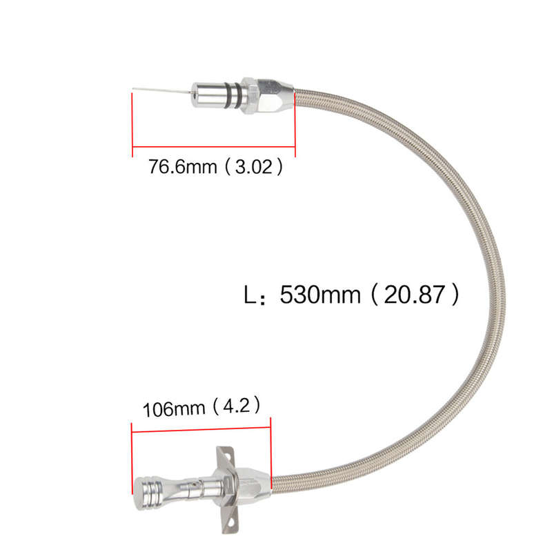 For GM Chevy TH350 TH400 Turbo SBC BBC Flexible Stainless Transmission Dipstick
