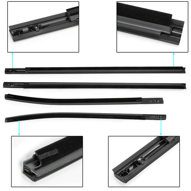 For FORD RANGER 12-21 Door Belt Line Weatherstrip Rubber Seal Set AB3926201A39AE