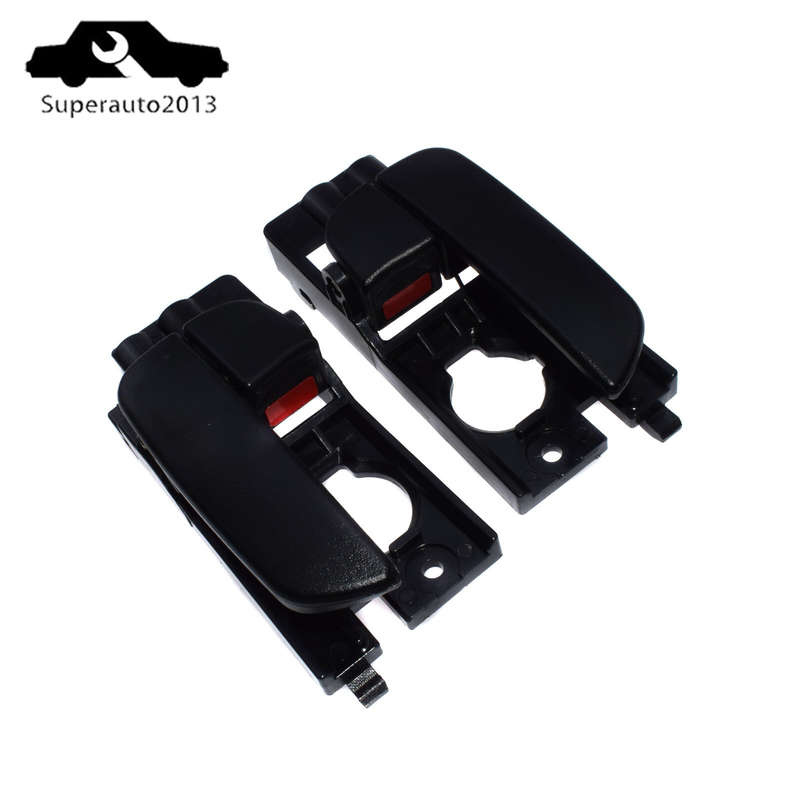 Pair Front Left Right Interior Door Handle Black For 2007-11 Hyundai Accent New