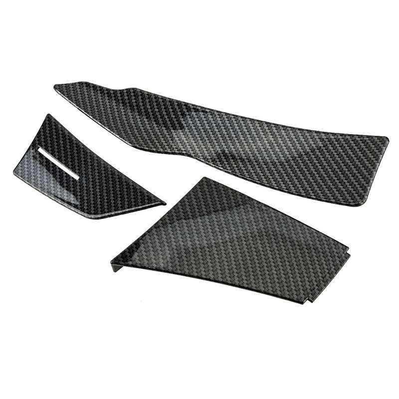6Pcs Carbon Fiber ABS Car Front Bumper Refit Lip Fin Splitters Spoilers Canards
