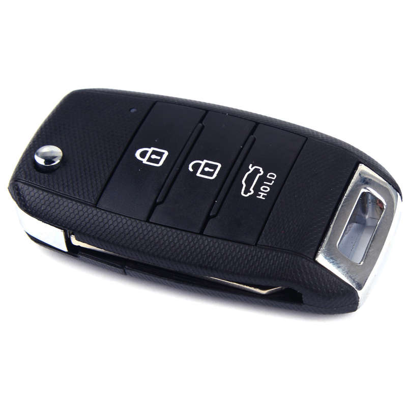 3 Button Remote Key Fob Shell Case & Uncut Blank Blade Fit for Kia Forte Sorento