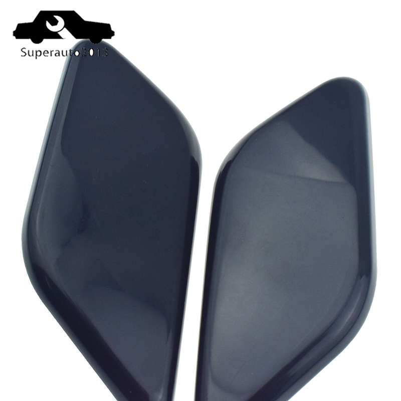 2X Left Right Headlight Washer Nozzle Jet Cover Black For VW Tiguan 2008-11 New