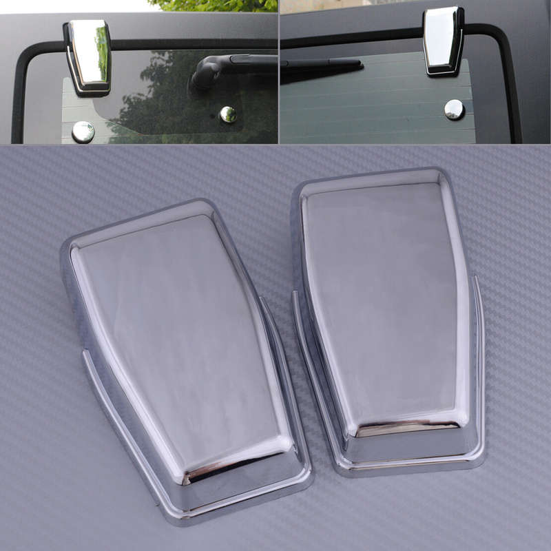 Chrome Upper Window Hinge Cover Trim ABS Fit for Jeep Wrangler JK 2007-2018