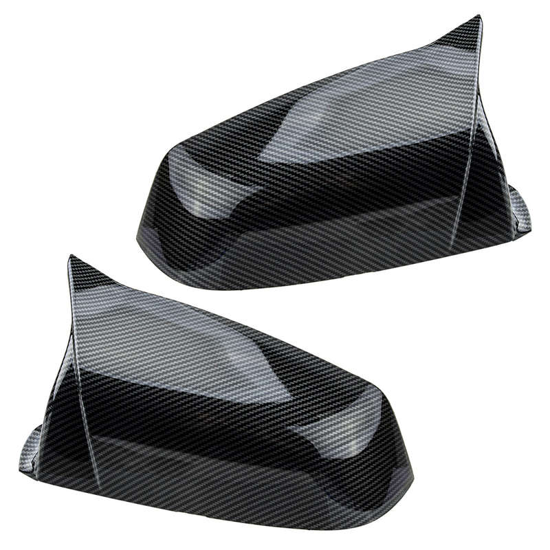 1pair Carbon Fiber Style Side View Mirror Cover Fit for BMW E60 E61 F10 F01 F02