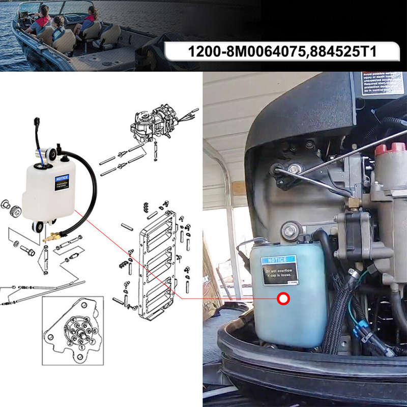 Oil Tank Assembly For Mercury Outboard MerCruiser Optimax 300 250 225 8M0064075