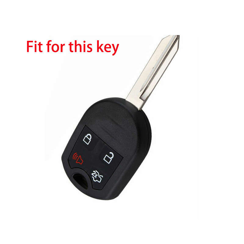 4-Button Silicone Key Cover Fob Case Fit For Ford Fiesta Flex Edge Explorer