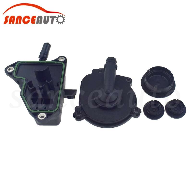 Oil Separator Crankcase Vent Valve PVC Breather & Cam Plug Set For Mercedes M272