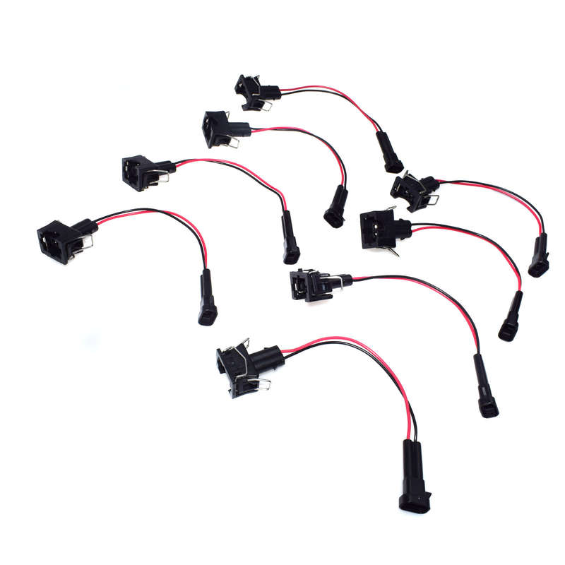8pcs For LQ4, LQ9 4.8 5.3 6.0 wire Harness to LS1 LS6 LT1 EV1 Injector Adapters