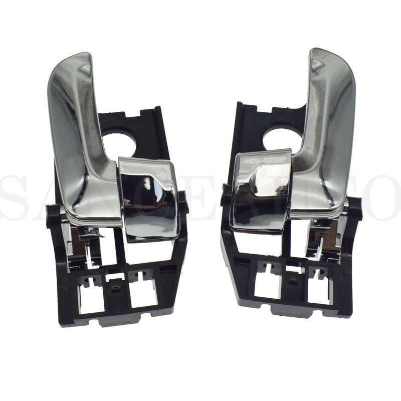 2pcs Inside Door Handles Chrome Left Right For Kia Sportage 2.0L 2.7L 2005-2010