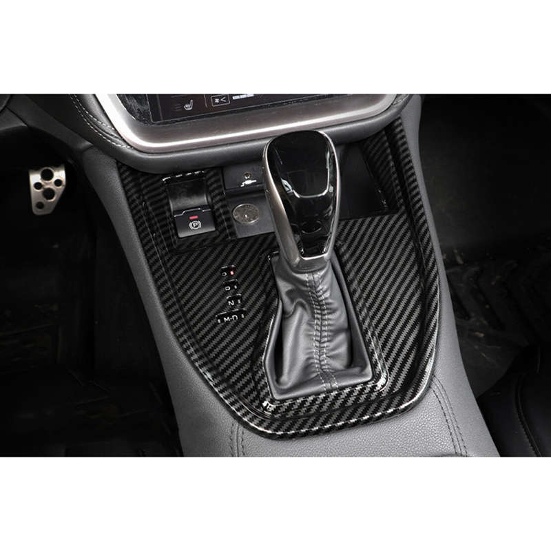 Carbon Fiber Style Interior Gear Shift Panel Trim Cover Fit for Subaru Outback