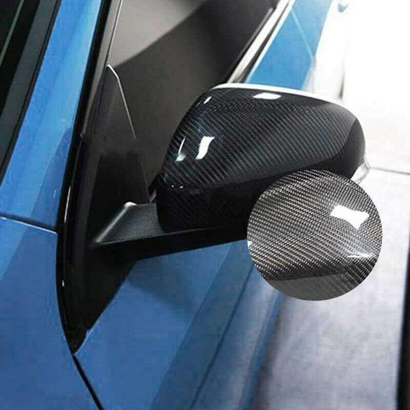 1Pair Carbon Fiber Side Mirror Covers Caps Fit for Volvo S60 V60 V40 11-2017