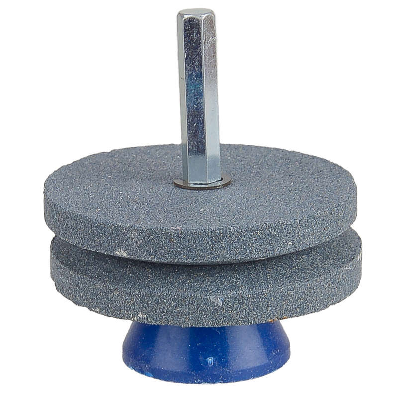 Lawn Mower Blade Sharpener Double Layer Corundum Blade Sharpener Gray Universal