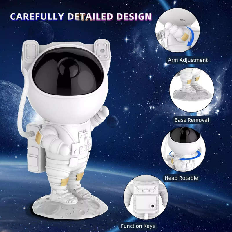Night Light Projector Lamp Starry Galaxy Space Nebula Star Astronaut LED Remote