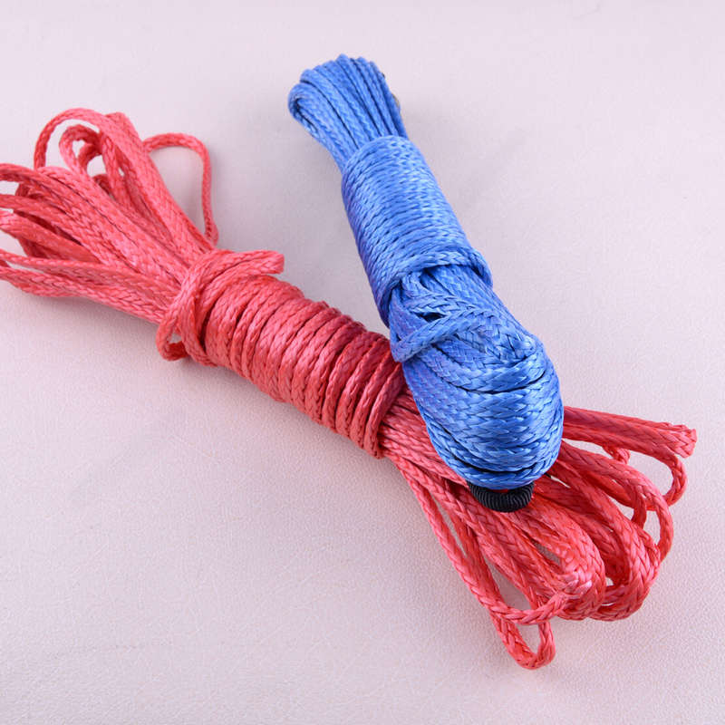 1/6'' x 50' Synthetic Winch Rope Line Cable 5000-5700lbs & Sheath for ATV UTV