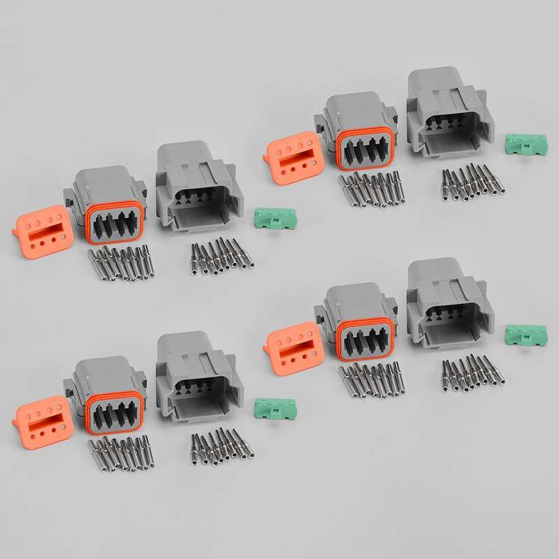 4 Set 8-Pin Automotive Electrical Connector Plug Kit Fit For Deutsch DT ASSY
