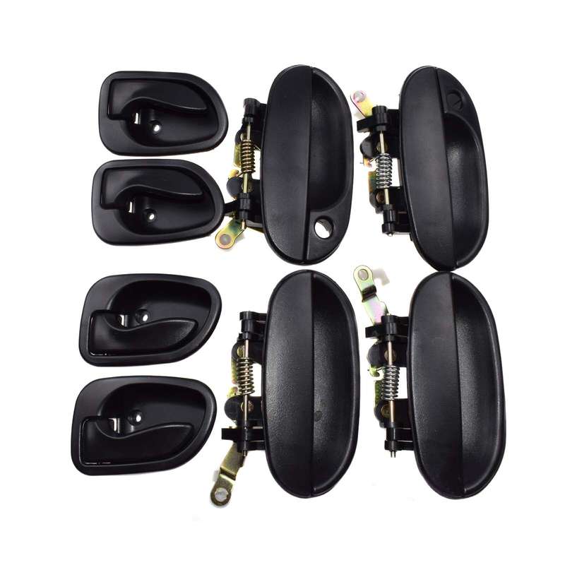 8PCS Outside & Inside Door Handle Front Rear Left Right For 95-99 Hyundai Accent