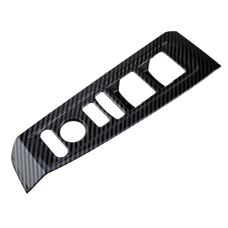 Carbon Fiber Style Window Lift Switch Panel Cover Trim Fit for Honda Accord