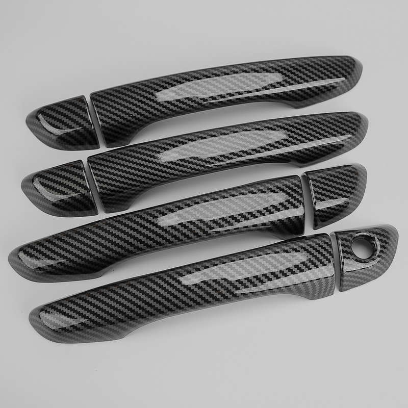 Carbon Fiber Style Exterior Door Handle Cover Trim Fit for Hyundai Elantra New