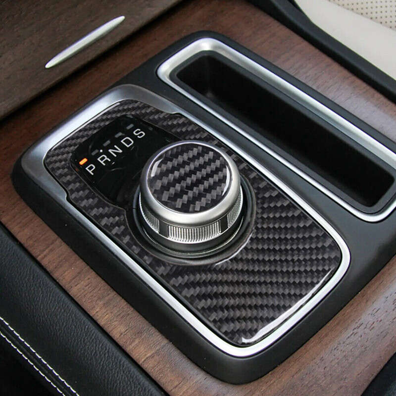 Car Carbon Fiber Center Gear Shift Panel Cover Trim Fit for Chrysler 300 2015-22