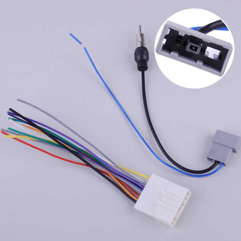 Car Radio Install Stereo Antenna Wire Harness Cable Plugs Adapter Fit for Nissan
