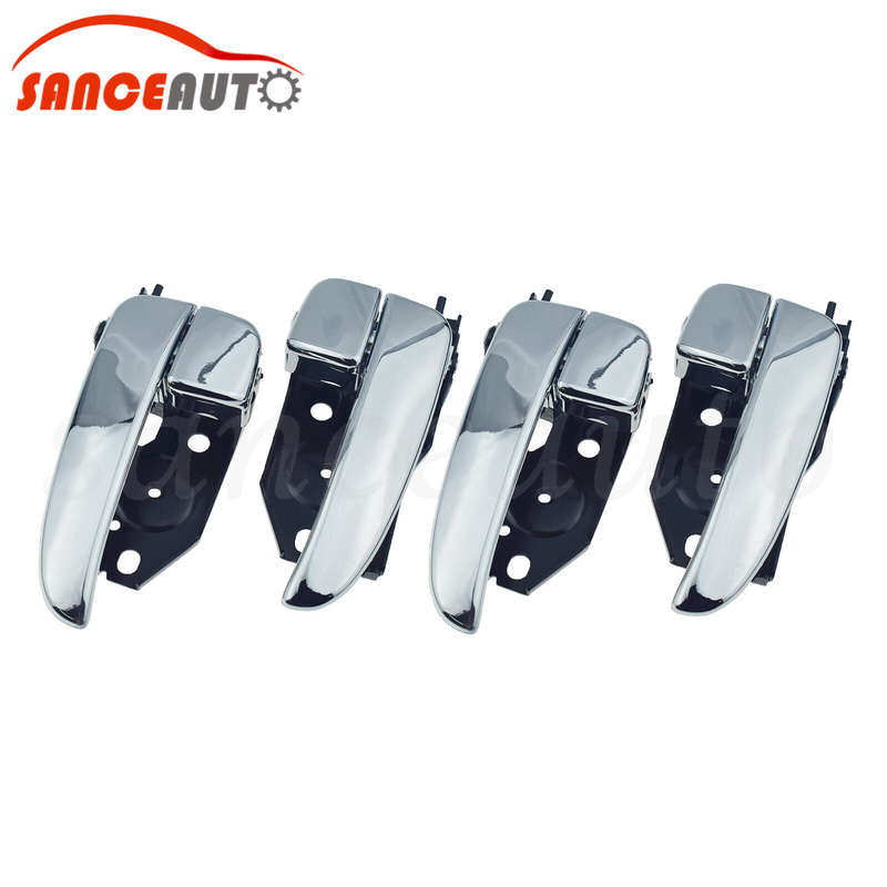 4pcs Chrome Front Rear Interior Inside Door Handles For Hyundai Sonata 2002-2005